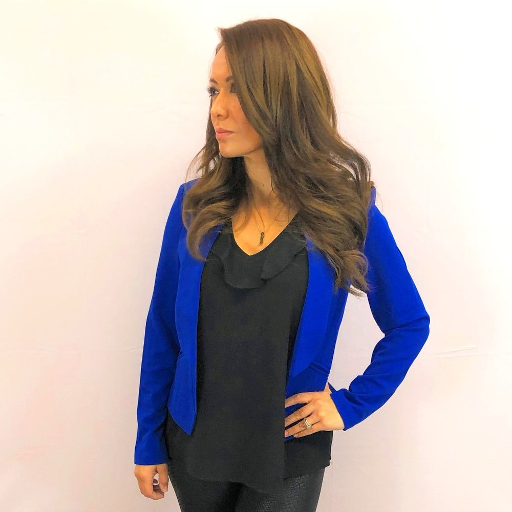 Classic Blue Cropped Jacket